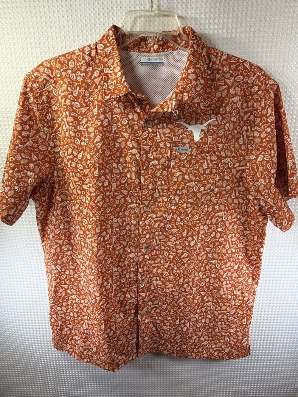 Columbia University of Texas Longhorns PFG Super Slack Tide Collegiate Shirt